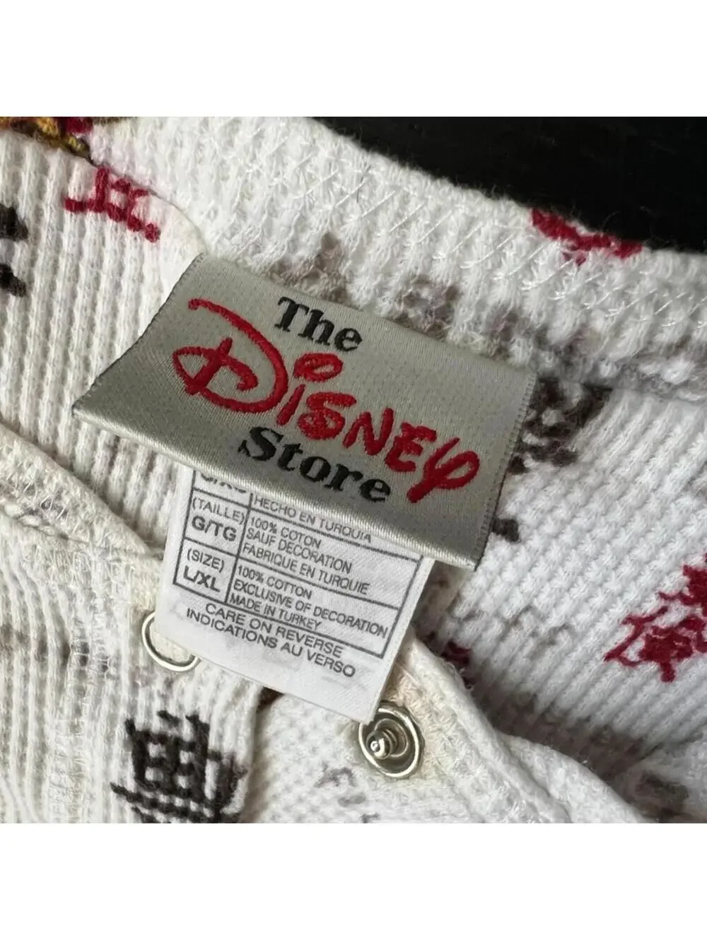 Vintage RARE Disney Store POOH BEAR & Asian Writing PJ Set - XL - Picture 2 of 12